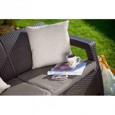 KETER. Canapea cu 3 locuri maro Corfu Love Seat..